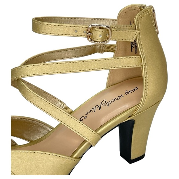 Easy Street Crissa Gold Satin Strappy Womens Heels Size 9.5M - Picture 7 of 15